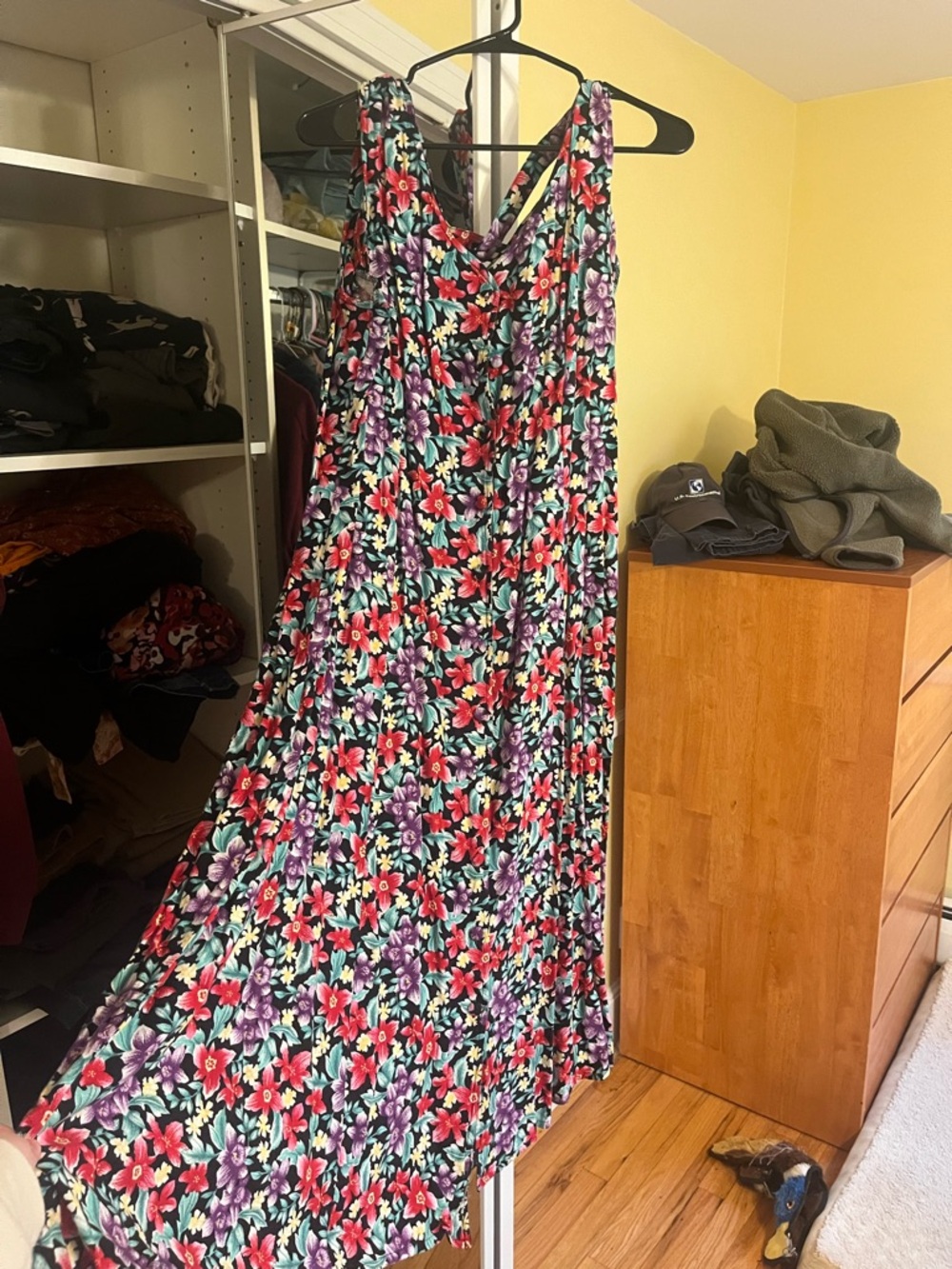 Floral V-Neck Maxi Dress in Multicolor